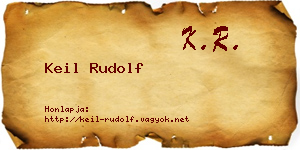 Keil Rudolf névjegykártya